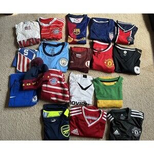 Soccer Jersey Lot 13 Various Sizes Futbol Nike Adidas FCB United Paris